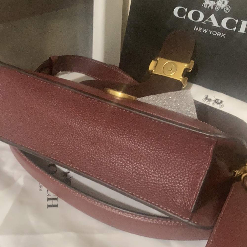 Coach Tabby leather shoulder bag 26 Wine - Picture 16 of 16